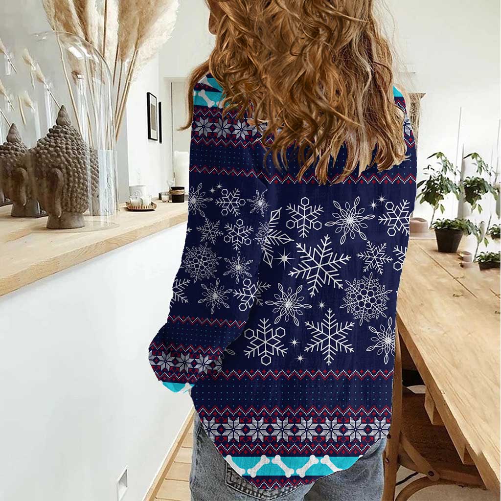 Don't Be A Normal Dog Dad Christmas Women Casual Shirt Funny Xmas Holiday Patterns - Wonder Print Shop