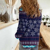 Don't Be A Normal Dog Dad Christmas Women Casual Shirt Funny Xmas Holiday Patterns - Wonder Print Shop