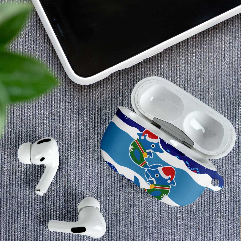 Dolphin Couple Christmas AirPods Case Funny Xmas Holiday Patterns - Wonder Print Shop