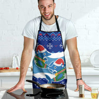 Dolphin Couple Christmas Apron Funny Xmas Holiday Patterns - Wonder Print Shop