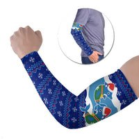 Dolphin Couple Christmas Arm Sleeves Funny Xmas Holiday Patterns - Wonder Print Shop