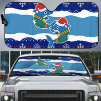 Dolphin Couple Christmas Auto Sun Shade Funny Xmas Holiday Patterns - Wonder Print Shop