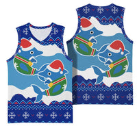 Dolphin Couple Christmas Basketball Jersey Funny Xmas Holiday Patterns - Wonder Print Shop