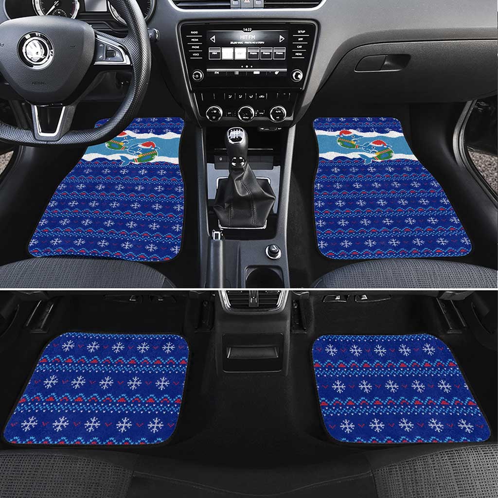 Dolphin Couple Christmas Car Mats Funny Xmas Holiday Patterns - Wonder Print Shop