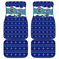 Dolphin Couple Christmas Car Mats Funny Xmas Holiday Patterns - Wonder Print Shop