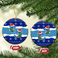 Dolphin Couple Christmas Ceramic Ornament Funny Xmas Holiday Patterns - Wonder Print Shop