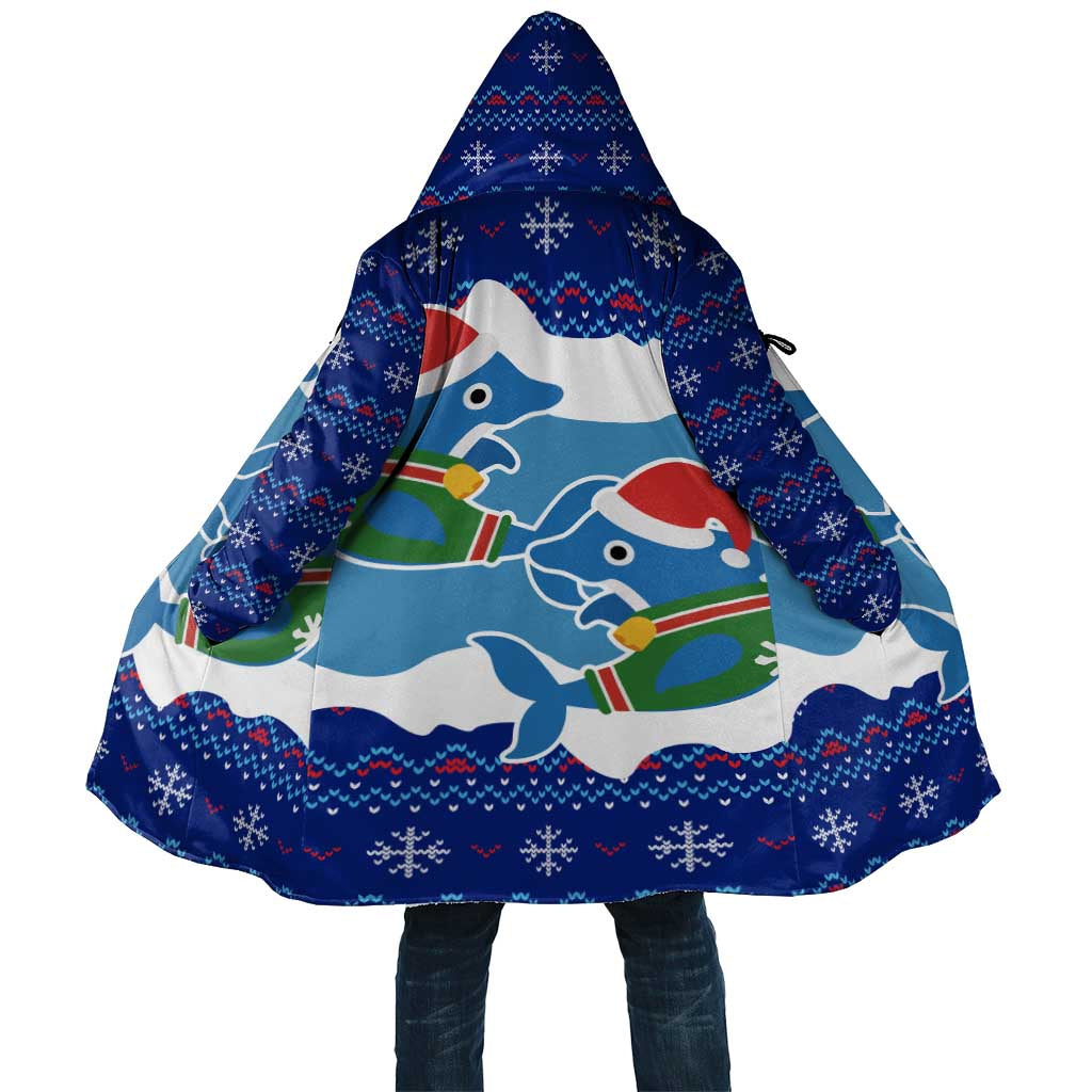 Dolphin Couple Christmas Cloak Funny Xmas Holiday Patterns - Wonder Print Shop