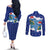 Dolphin Couple Christmas Couples Matching Off The Shoulder Long Sleeve Dress and Long Sleeve Button Shirt Funny Xmas Holiday Patterns - Wonder Print Shop