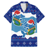 Dolphin Couple Christmas Family Matching Mermaid Dress and Hawaiian Shirt Funny Xmas Holiday Patterns - Wonder Print Shop