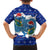 Dolphin Couple Christmas Family Matching Off The Shoulder Long Sleeve Dress and Hawaiian Shirt Funny Xmas Holiday Patterns - Wonder Print Shop