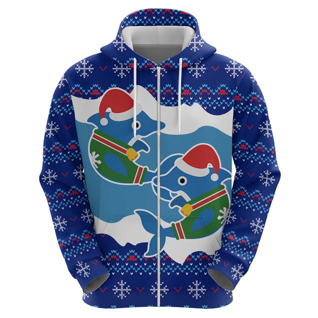 Dolphin Couple Christmas Hoodie Funny Xmas Holiday Patterns - Wonder Print Shop