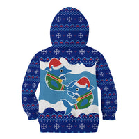 Dolphin Couple Christmas Kid Hoodie Funny Xmas Holiday Patterns - Wonder Print Shop