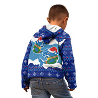 Dolphin Couple Christmas Kid Hoodie Funny Xmas Holiday Patterns - Wonder Print Shop