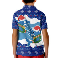 Dolphin Couple Christmas Kid Polo Shirt Funny Xmas Holiday Patterns - Wonder Print Shop