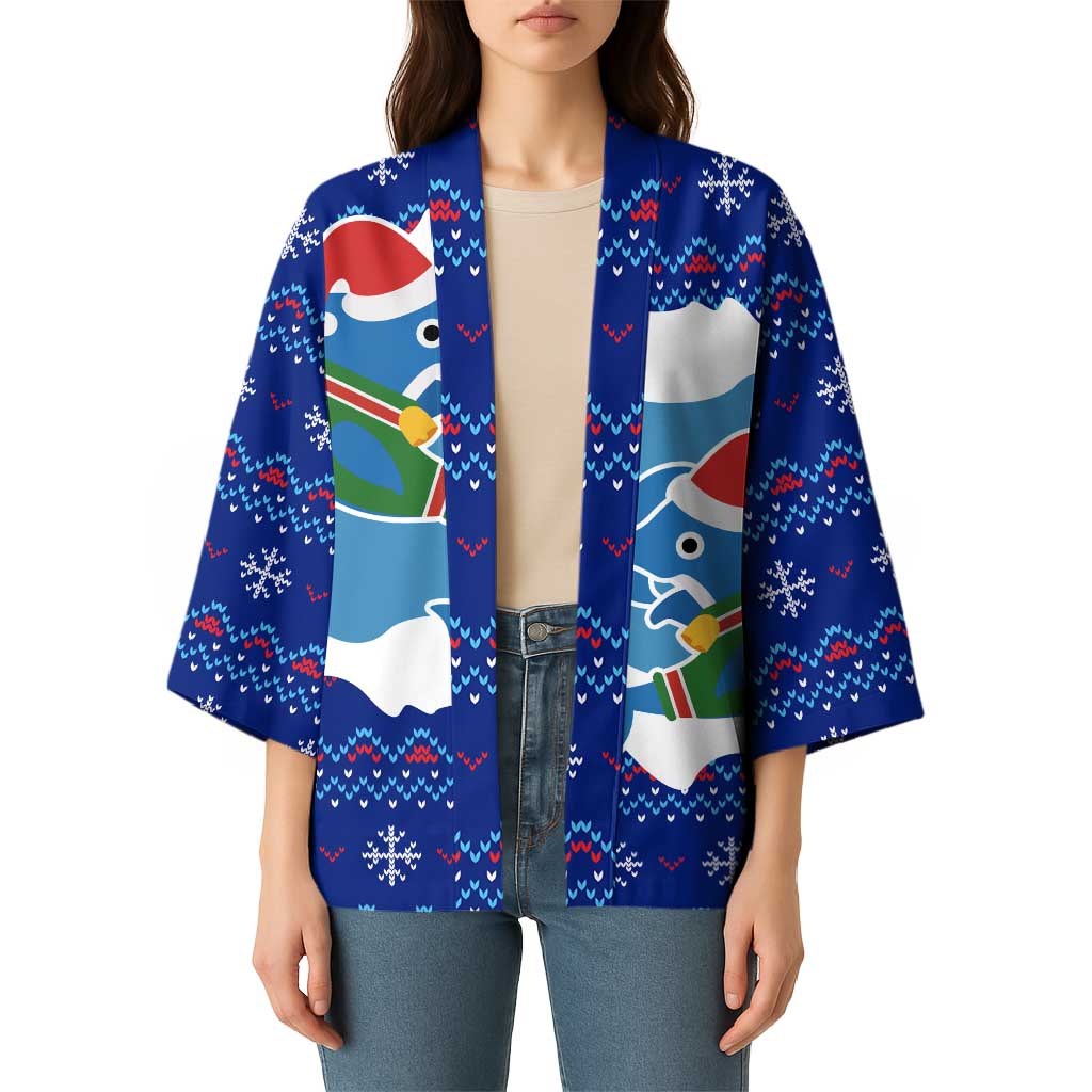Dolphin Couple Christmas Kimono Funny Xmas Holiday Patterns - Wonder Print Shop