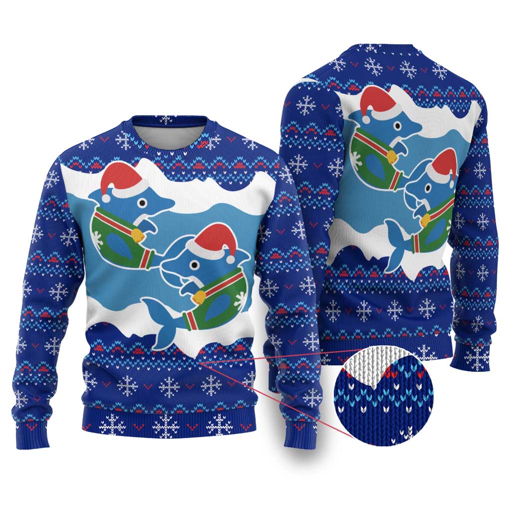 Dolphin Couple Christmas Ugly Christmas Sweater Funny Xmas Holiday Patterns - Wonder Print Shop