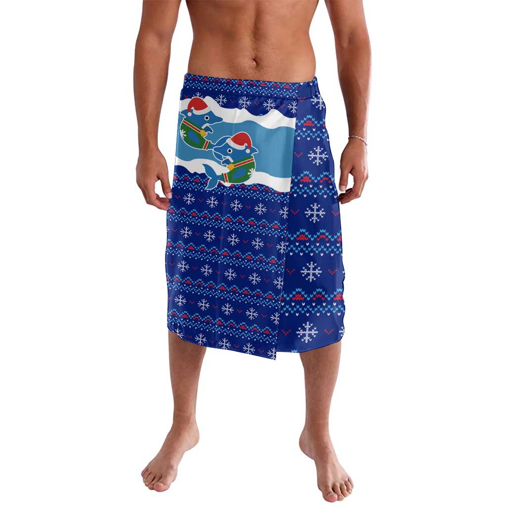 Dolphin Couple Christmas Lavalava Funny Xmas Holiday Patterns - Wonder Print Shop