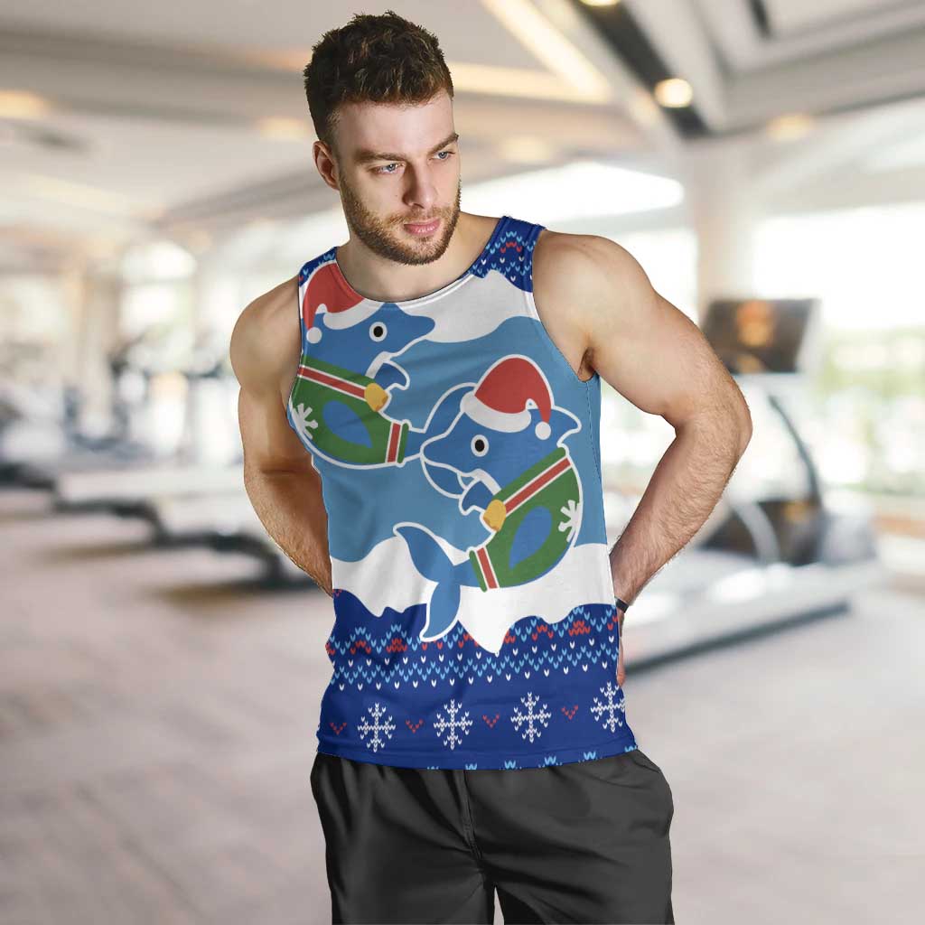Dolphin Couple Christmas Men Tank Top Funny Xmas Holiday Patterns - Wonder Print Shop