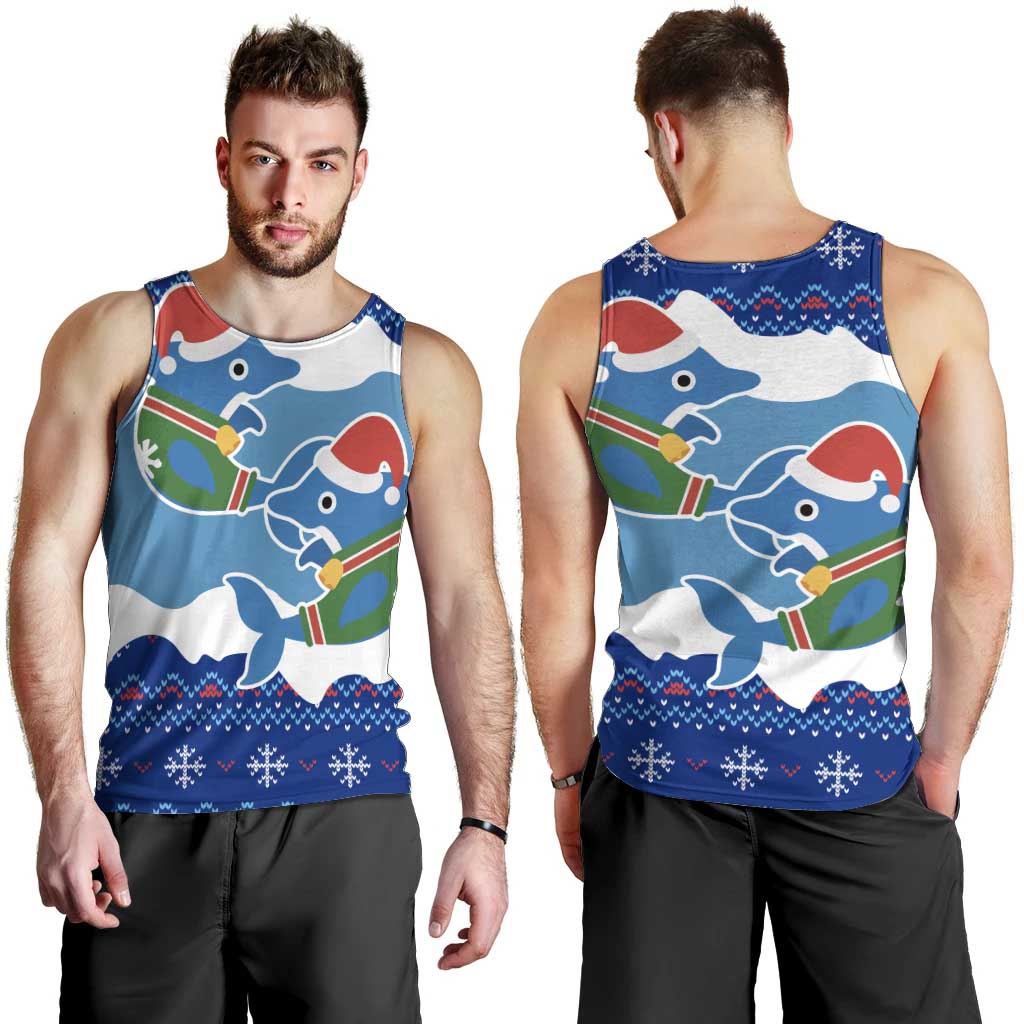 Dolphin Couple Christmas Men Tank Top Funny Xmas Holiday Patterns - Wonder Print Shop