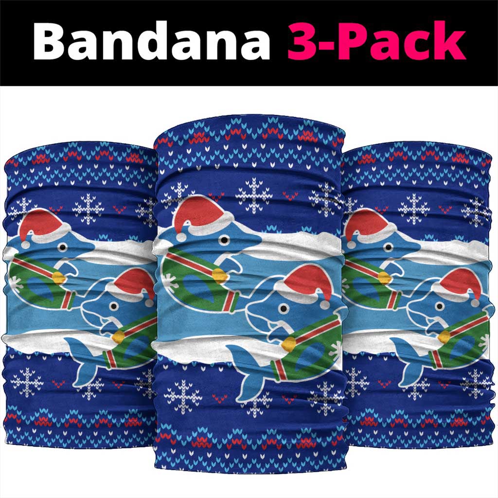 Dolphin Couple Christmas Neck Gaiter Funny Xmas Holiday Patterns - Wonder Print Shop