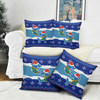 Dolphin Couple Christmas Pillow Cover Funny Xmas Holiday Patterns - Wonder Print Shop
