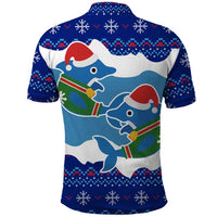Dolphin Couple Christmas Polo Shirt Funny Xmas Holiday Patterns - Wonder Print Shop