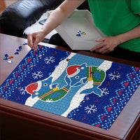 Dolphin Couple Christmas Puzzle Funny Xmas Holiday Patterns - Wonder Print Shop