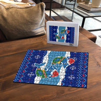 Dolphin Couple Christmas Puzzle Funny Xmas Holiday Patterns - Wonder Print Shop