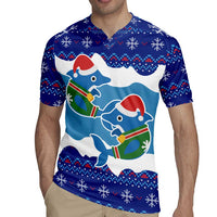 Dolphin Couple Christmas Rugby Jersey Funny Xmas Holiday Patterns - Wonder Print Shop