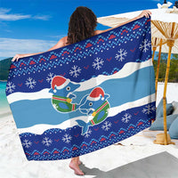 Dolphin Couple Christmas Sarong Funny Xmas Holiday Patterns - Wonder Print Shop