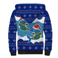 Dolphin Couple Christmas Sherpa Hoodie Funny Xmas Holiday Patterns - Wonder Print Shop