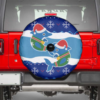Dolphin Couple Christmas Spare Tire Cover Funny Xmas Holiday Patterns - Wonder Print Shop