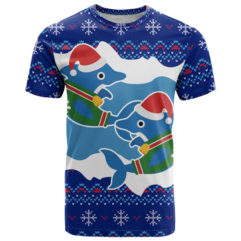Dolphin Couple Christmas T Shirt Funny Xmas Holiday Patterns - Wonder Print Shop