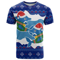 Dolphin Couple Christmas T Shirt Funny Xmas Holiday Patterns - Wonder Print Shop
