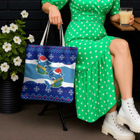 Dolphin Couple Christmas Tote Bag Funny Xmas Holiday Patterns - Wonder Print Shop