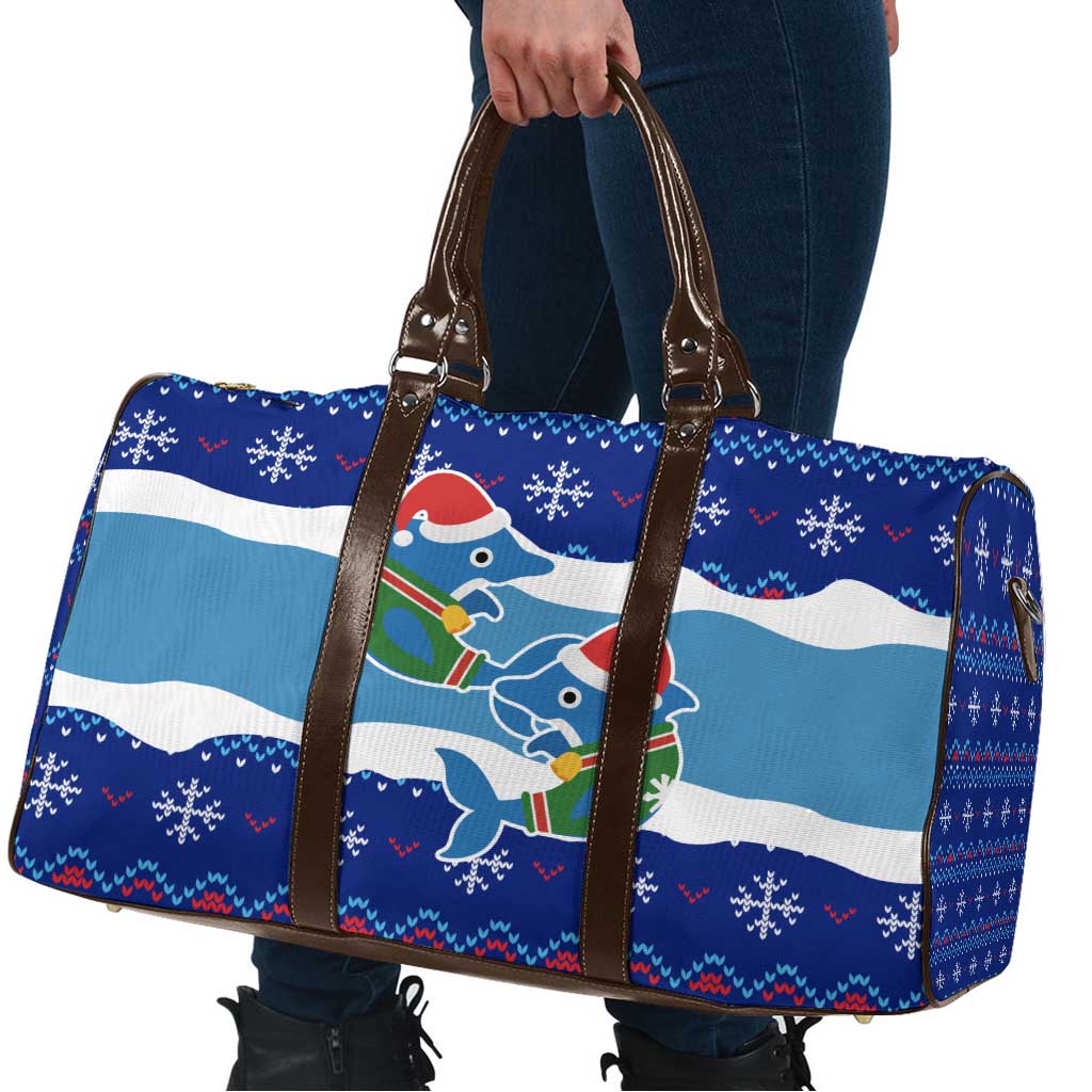 Dolphin Couple Christmas Travel Bag Funny Xmas Holiday Patterns - Wonder Print Shop