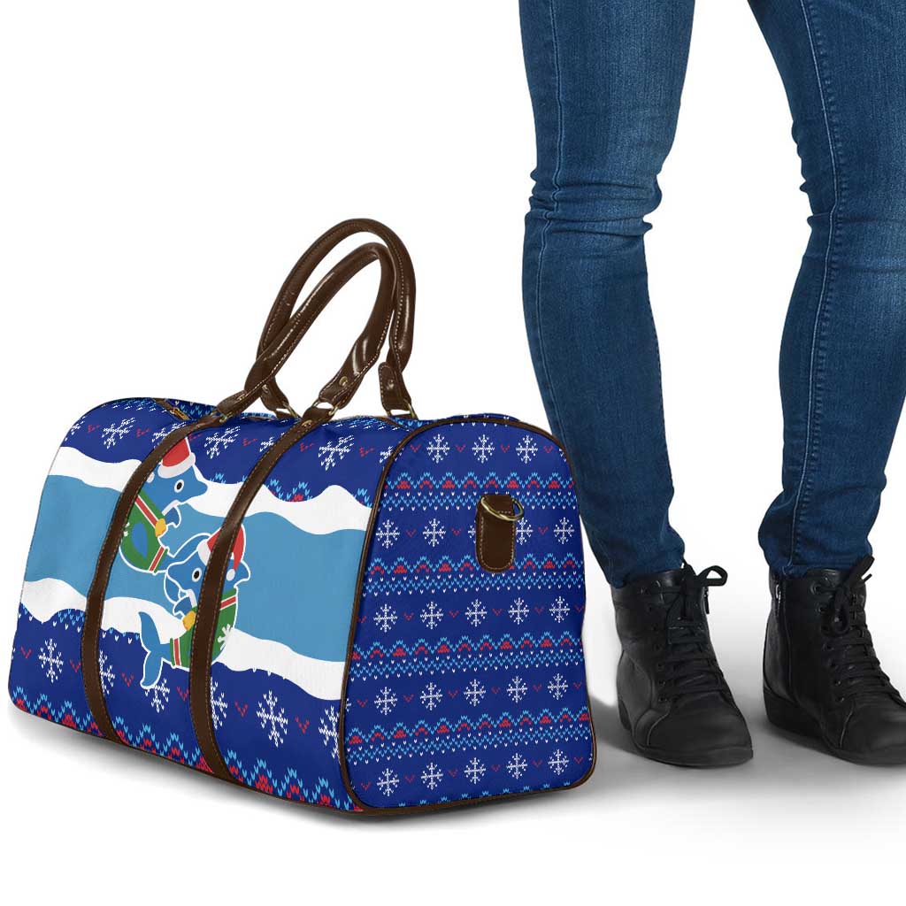 Dolphin Couple Christmas Travel Bag Funny Xmas Holiday Patterns - Wonder Print Shop