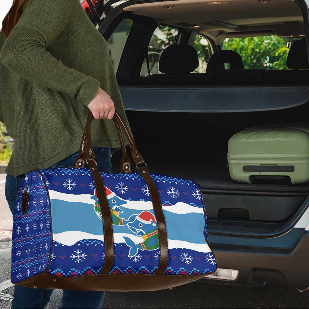 Dolphin Couple Christmas Travel Bag Funny Xmas Holiday Patterns - Wonder Print Shop