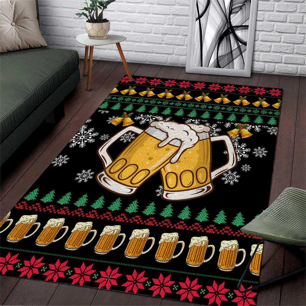 Drinker Bell Christmas Area Rug Funny Xmas Holiday Patterns - Wonder Print Shop