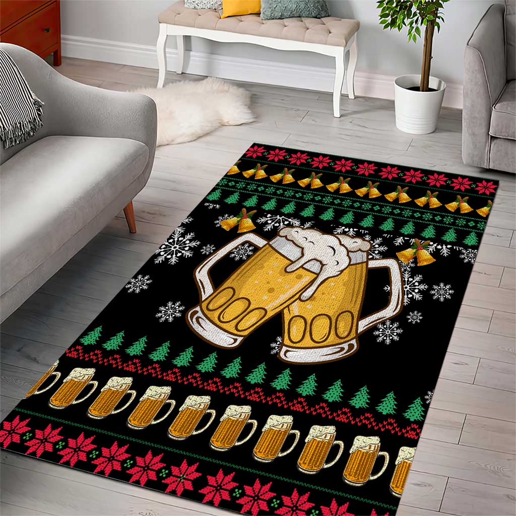 Drinker Bell Christmas Area Rug Funny Xmas Holiday Patterns - Wonder Print Shop