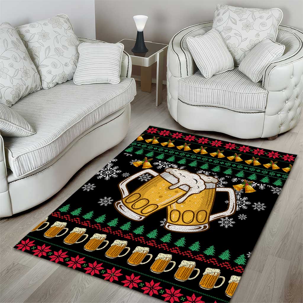 Drinker Bell Christmas Area Rug Funny Xmas Holiday Patterns - Wonder Print Shop