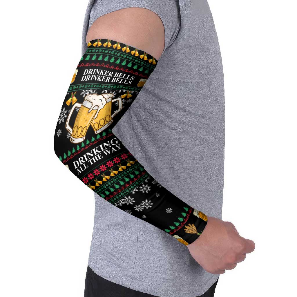 Drinker Bell Christmas Arm Sleeves Funny Xmas Holiday Patterns - Wonder Print Shop