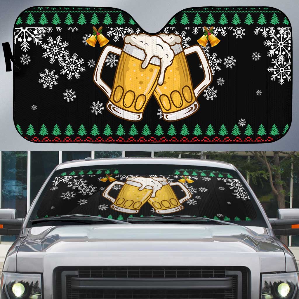 Drinker Bell Christmas Auto Sun Shade Funny Xmas Holiday Patterns - Wonder Print Shop