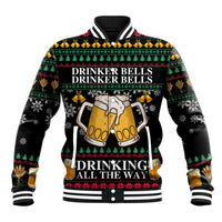 Drinker Bell Christmas Baseball Jacket Funny Xmas Holiday Patterns - Wonder Print Shop
