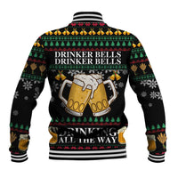 Drinker Bell Christmas Baseball Jacket Funny Xmas Holiday Patterns - Wonder Print Shop