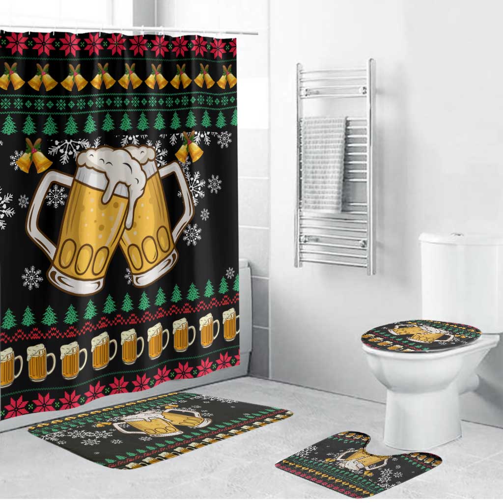 Drinker Bell Christmas Bathroom Set Funny Xmas Holiday Patterns - Wonder Print Shop