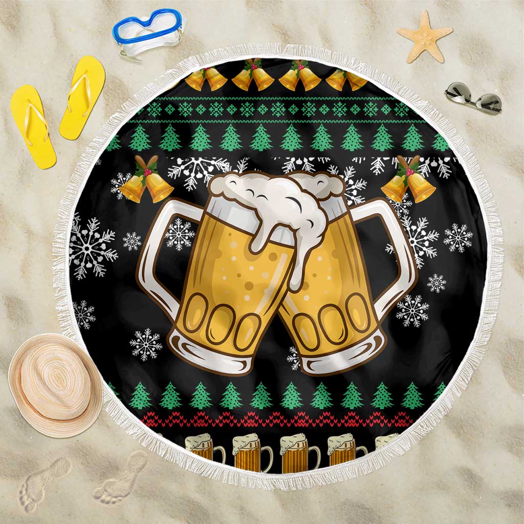 Drinker Bell Christmas Beach Blanket Funny Xmas Holiday Patterns - Wonder Print Shop