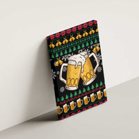 Drinker Bell Christmas Canvas Wall Art Funny Xmas Holiday Patterns - Wonder Print Shop