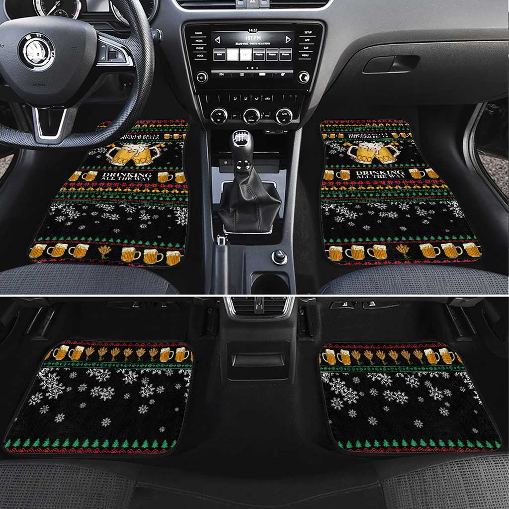Drinker Bell Christmas Car Mats Funny Xmas Holiday Patterns - Wonder Print Shop