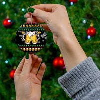 Drinker Bell Christmas Ceramic Ornament Funny Xmas Holiday Patterns - Wonder Print Shop